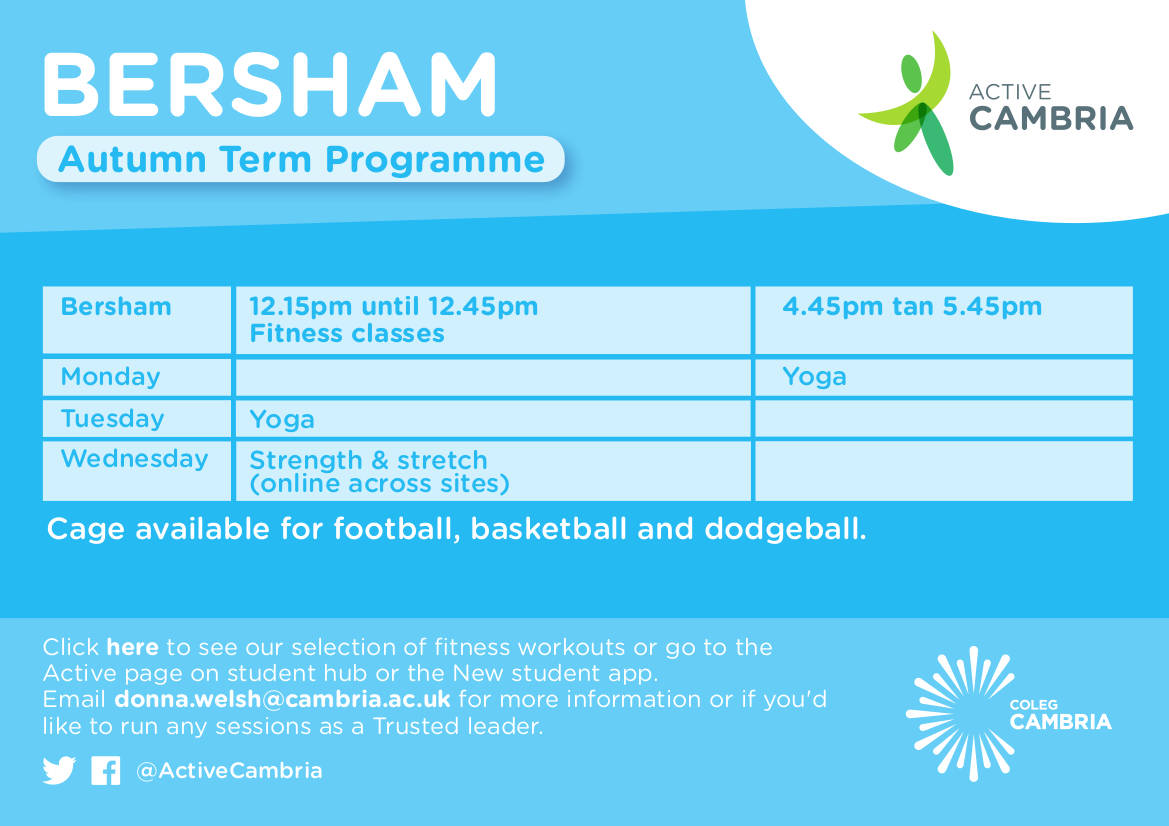 Bersham Autumn Timetable